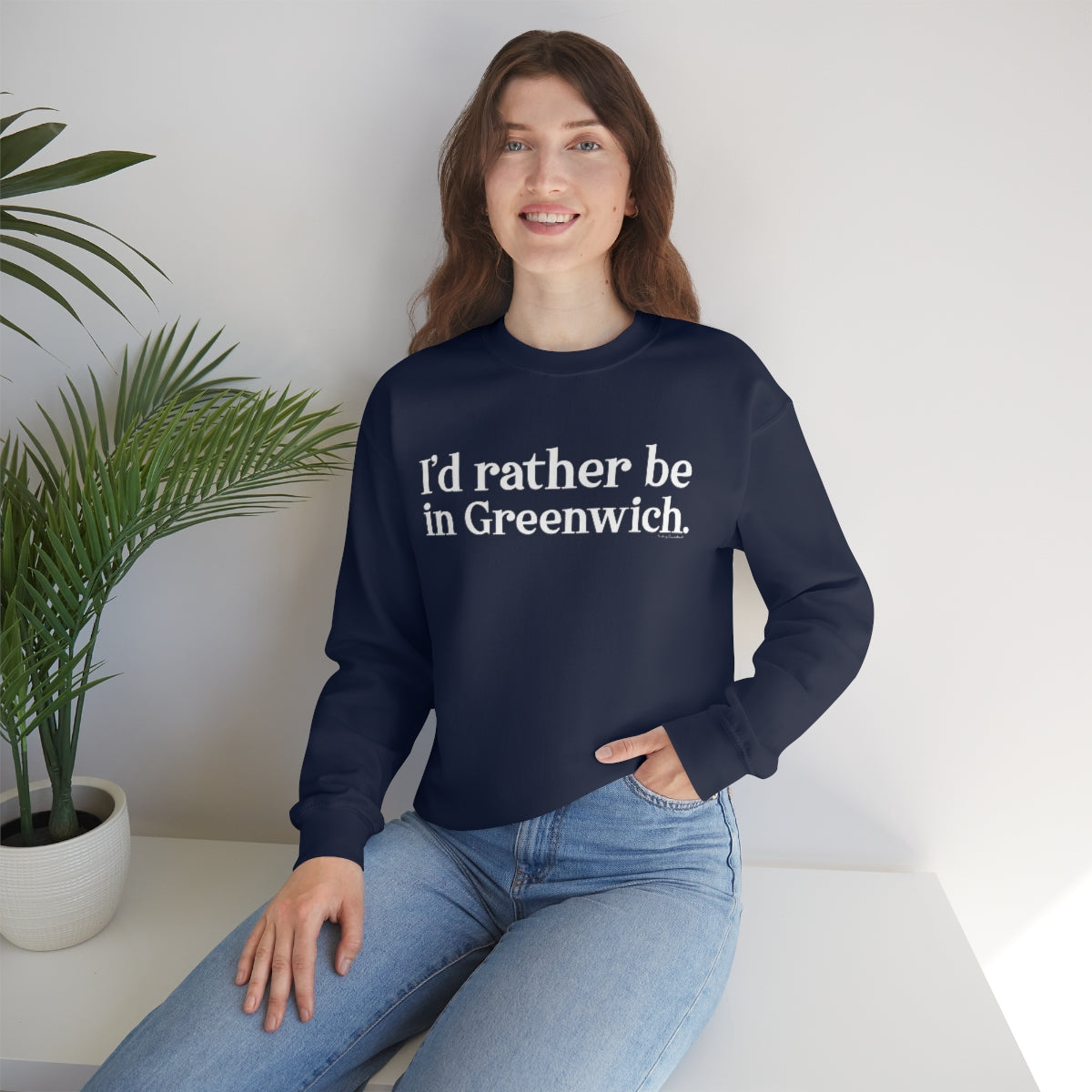 I'd rather be in Greenwich. Unisex Heavy Blend™ Crewneck Sweatshirt