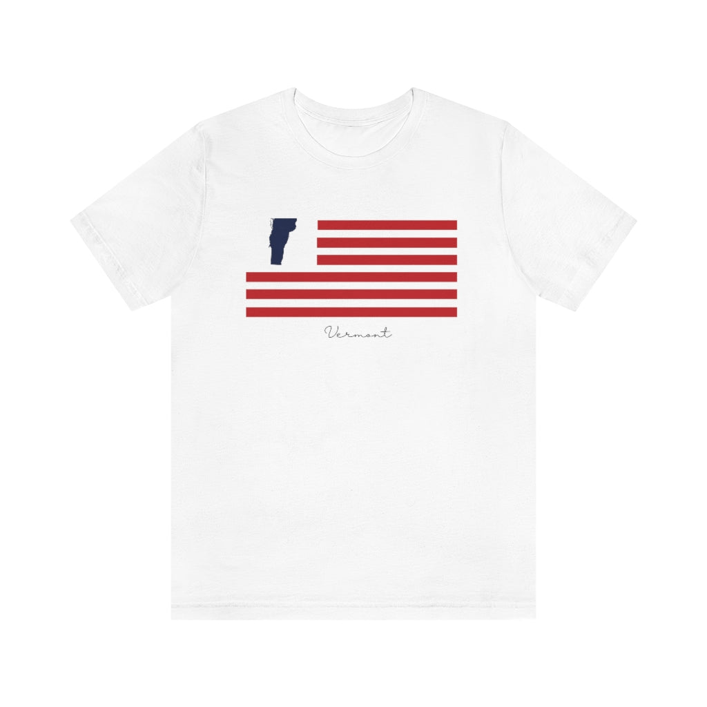 Vermont American Flag collection has tee shirts, mugs, reusable bags, and other apparel and gifts. All proceeds goes to help build the Finding New England brand and get our website up and going. Free shipping on all products.