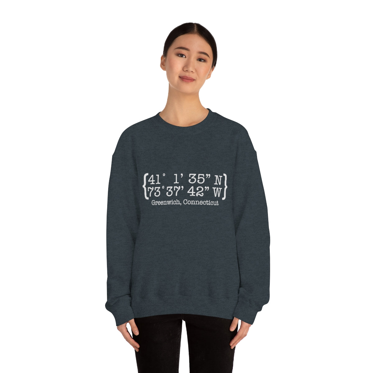 Greenwich Coordinates Unisex Heavy Blend™ Crewneck Sweatshirt