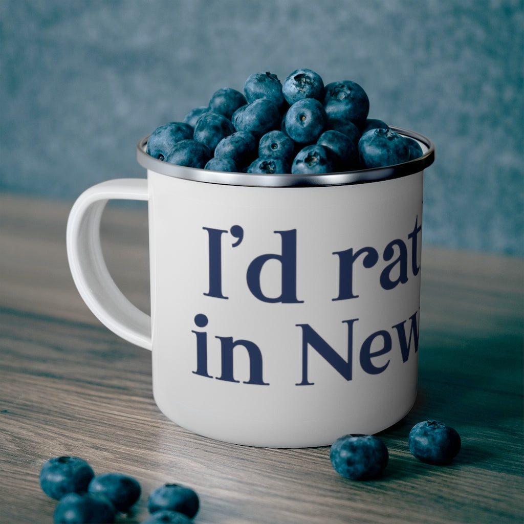 I'd Rather Be in New Haven Enamel Camping Mug