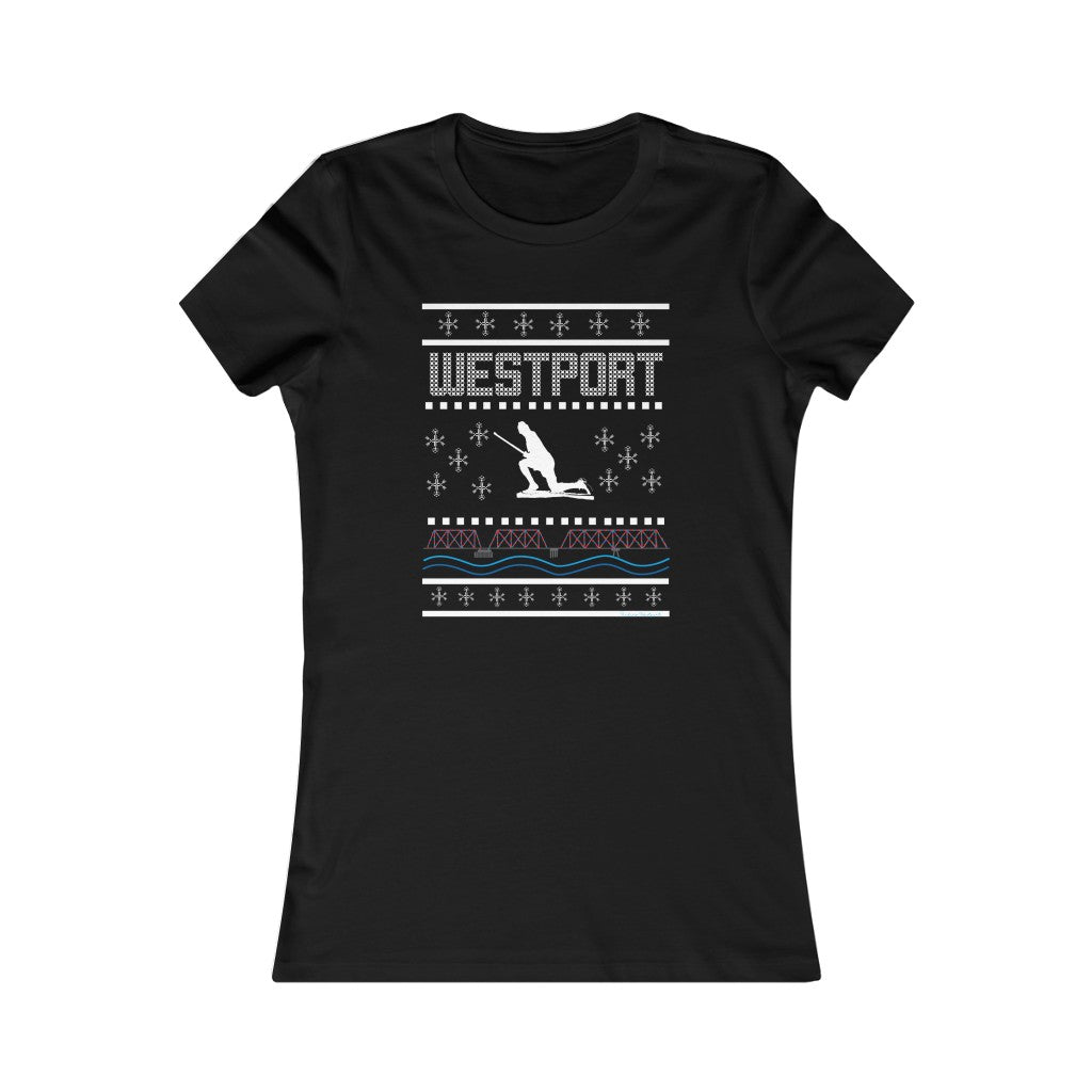 westport ct / connecticut ugly christmas sweater womesn tee shirt