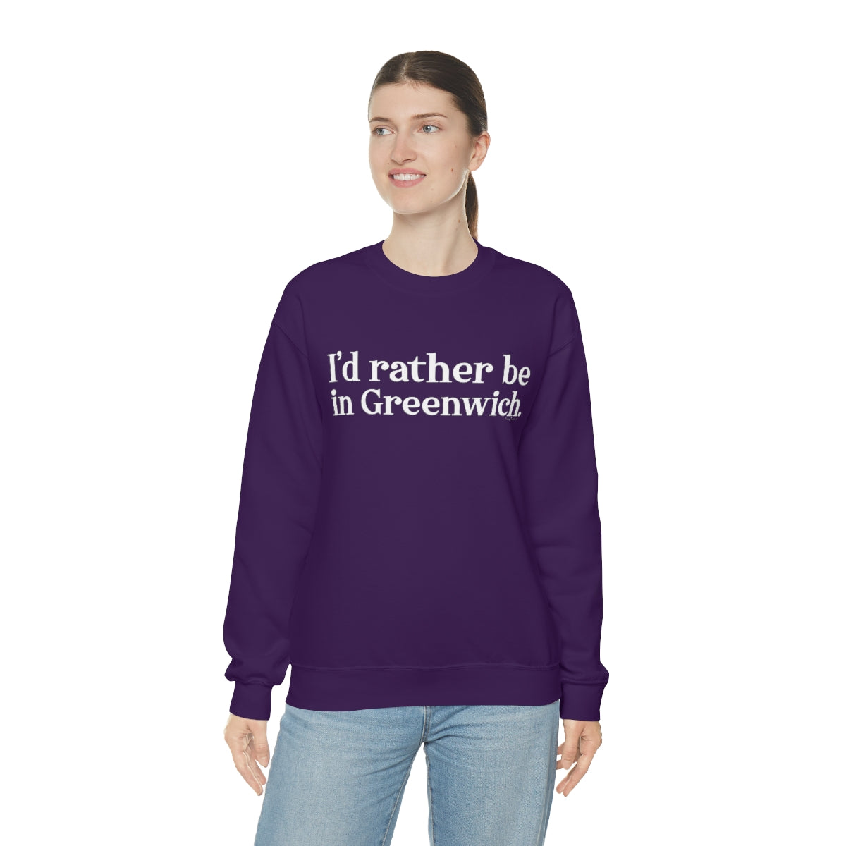 I'd rather be in Greenwich. Unisex Heavy Blend™ Crewneck Sweatshirt