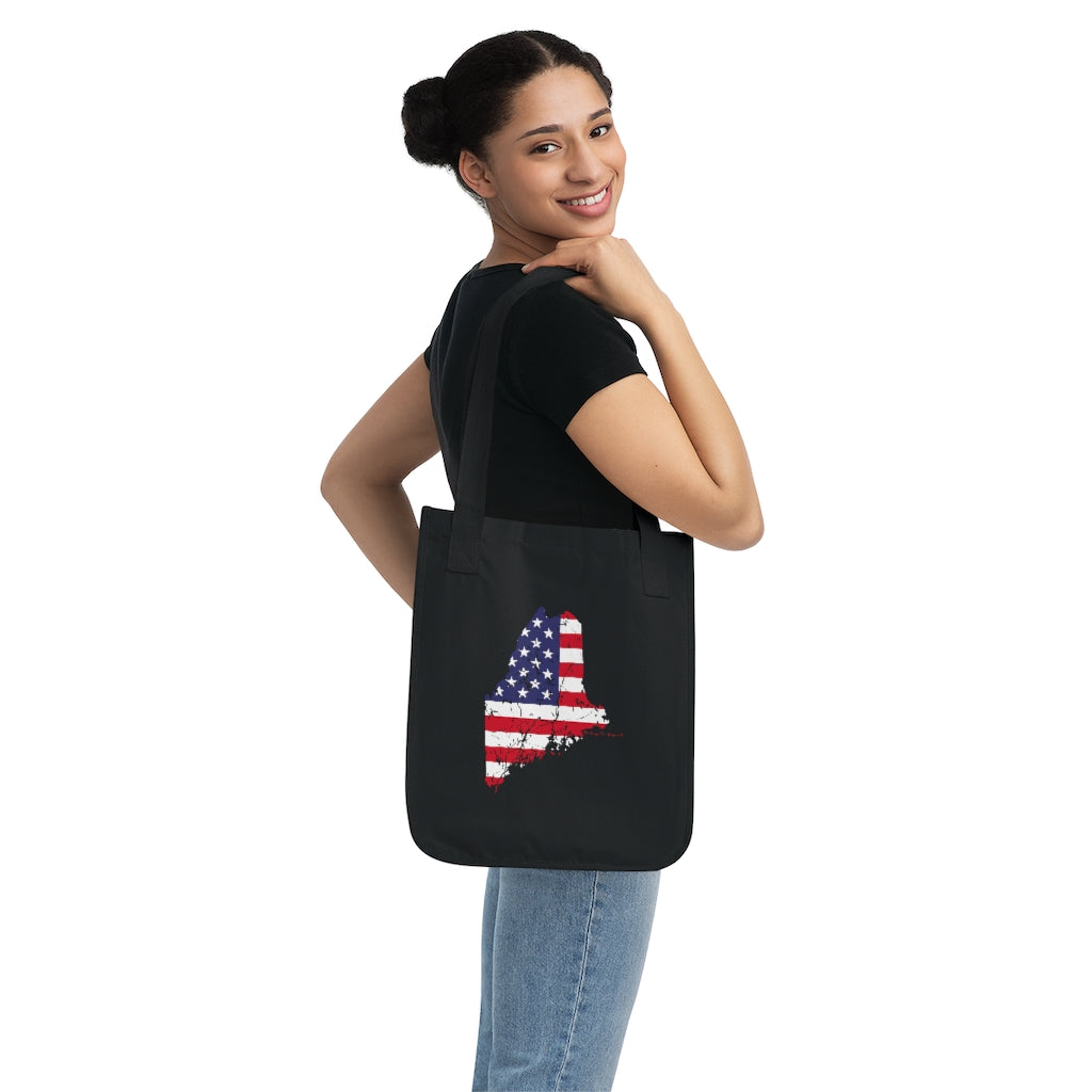 Maine American Flag collection has tee shirts, mugs, reusable bags, and other apparel and gifts. All proceeds goes to help build the Finding Maine brand and get our website up and going. Free shipping on all products.