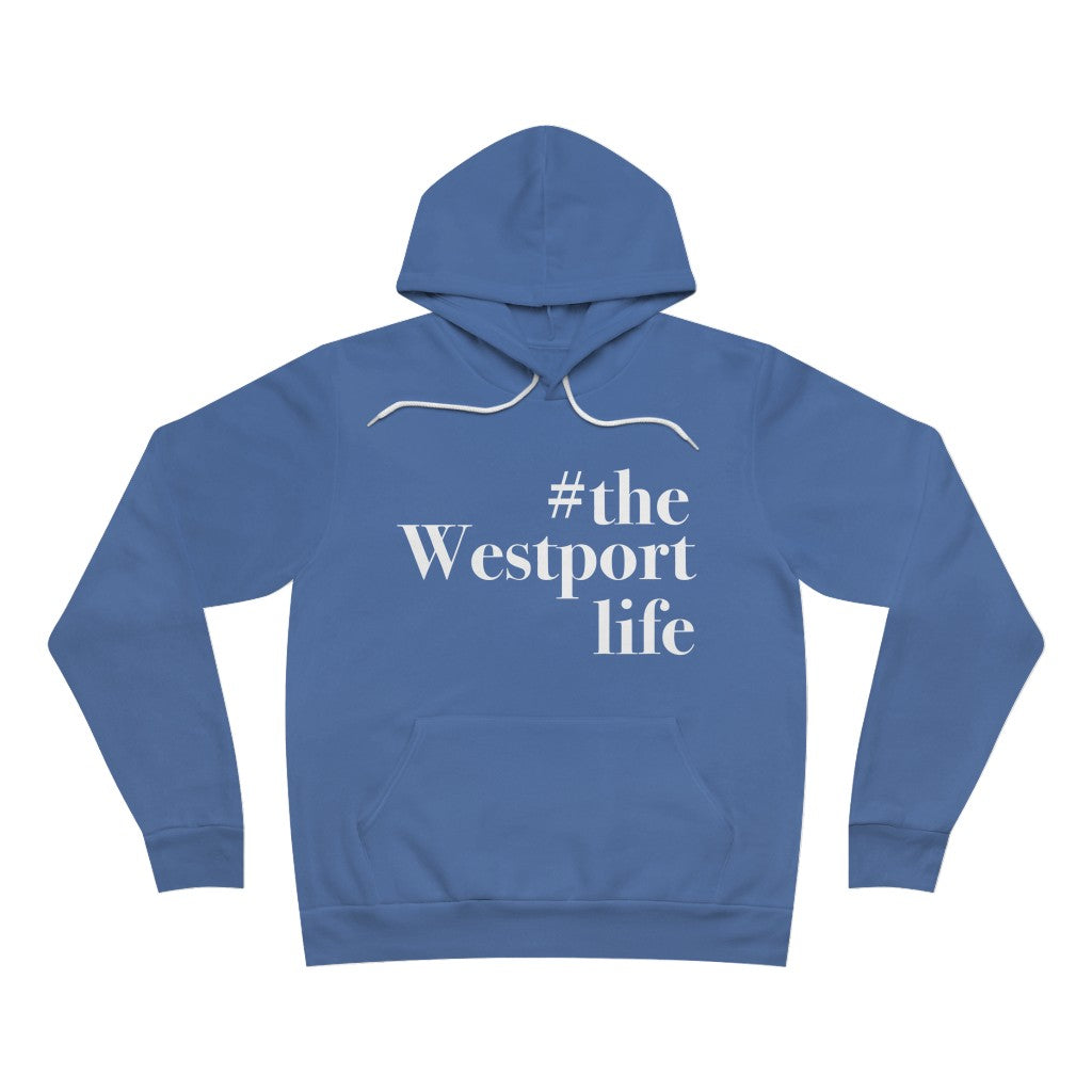 #thewestportlife Unisex Sponge Fleece Pullover Hoodie Do you live the #thewestportlife? Living the #thewestportlife is a lifestyle and proudly show it off the world that your beach of choice is Compo Beach and you support the local lifestyle. Free USA shipping on all products. Proceeds of this collection goes to help grow Finding Westport and Finding Connecticut’s brand.