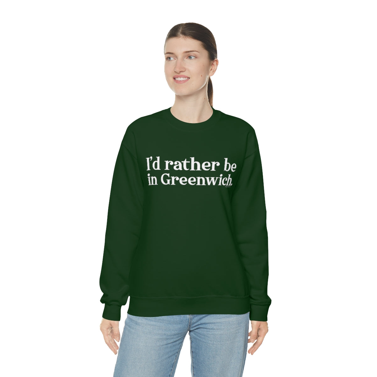 I'd rather be in Greenwich. Unisex Heavy Blend™ Crewneck Sweatshirt
