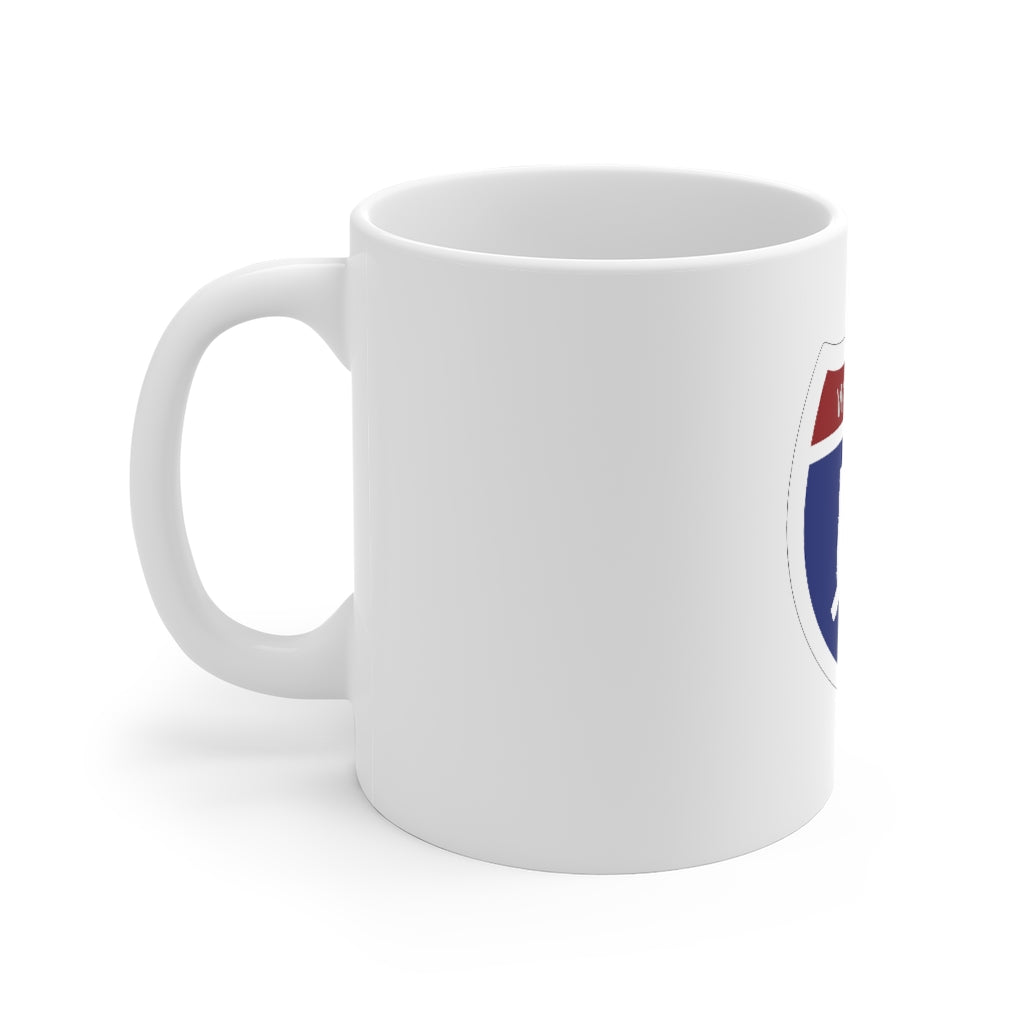 Wicked Connecticut Interstate White Ceramic Mug