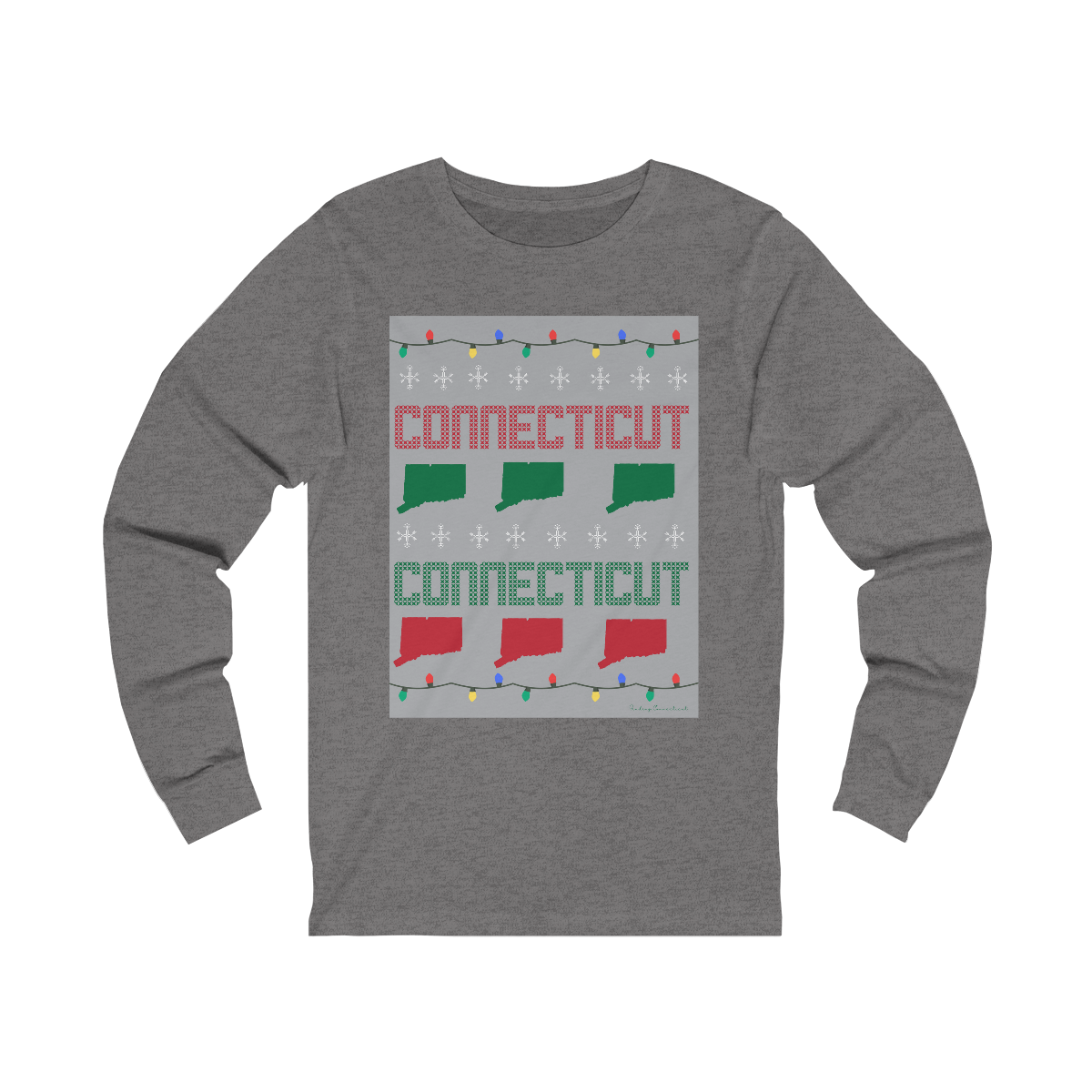 connecticut ugly holiday long sleeve tee shirt