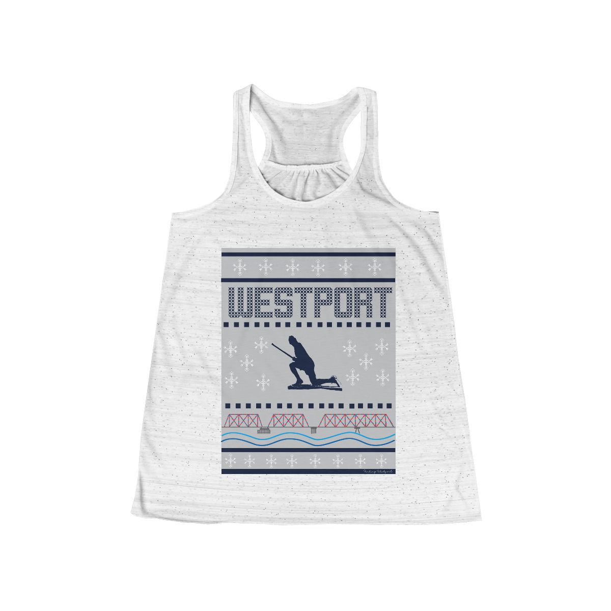 westport ct / connecticut ugly christmas sweater unisex tank top shirt