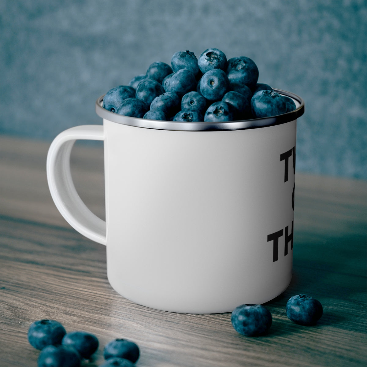 Two O' Three Enamel Camping Mug (Black)
