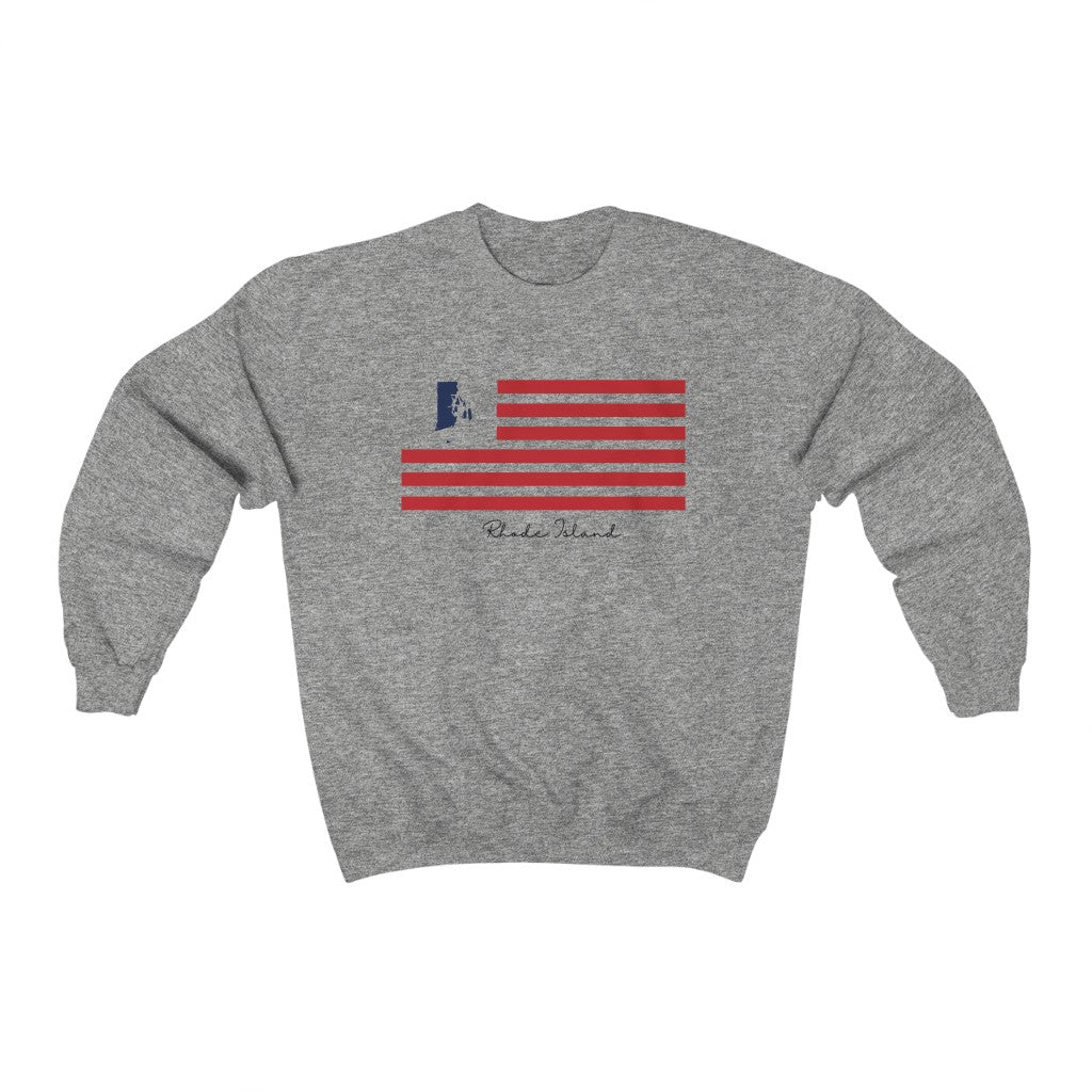 Rhode Island American Flag collection has tee shirts, mugs, reusable bags, and other apparel and gifts. All proceeds goes to help build the Finding New England brand and get our website up and going. Free shipping on all products.
