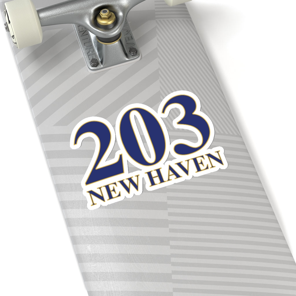 203 New Haven Kiss-Cut stickers 203 New Haven Collection. Inspired by the Connecticut flag and the 203! Show off for your pride for Connecticut and New Haven! Proceeds of this collection go to help build Finding Connecticut’s website and brand. • Free USA shipping Click here to go to our home page