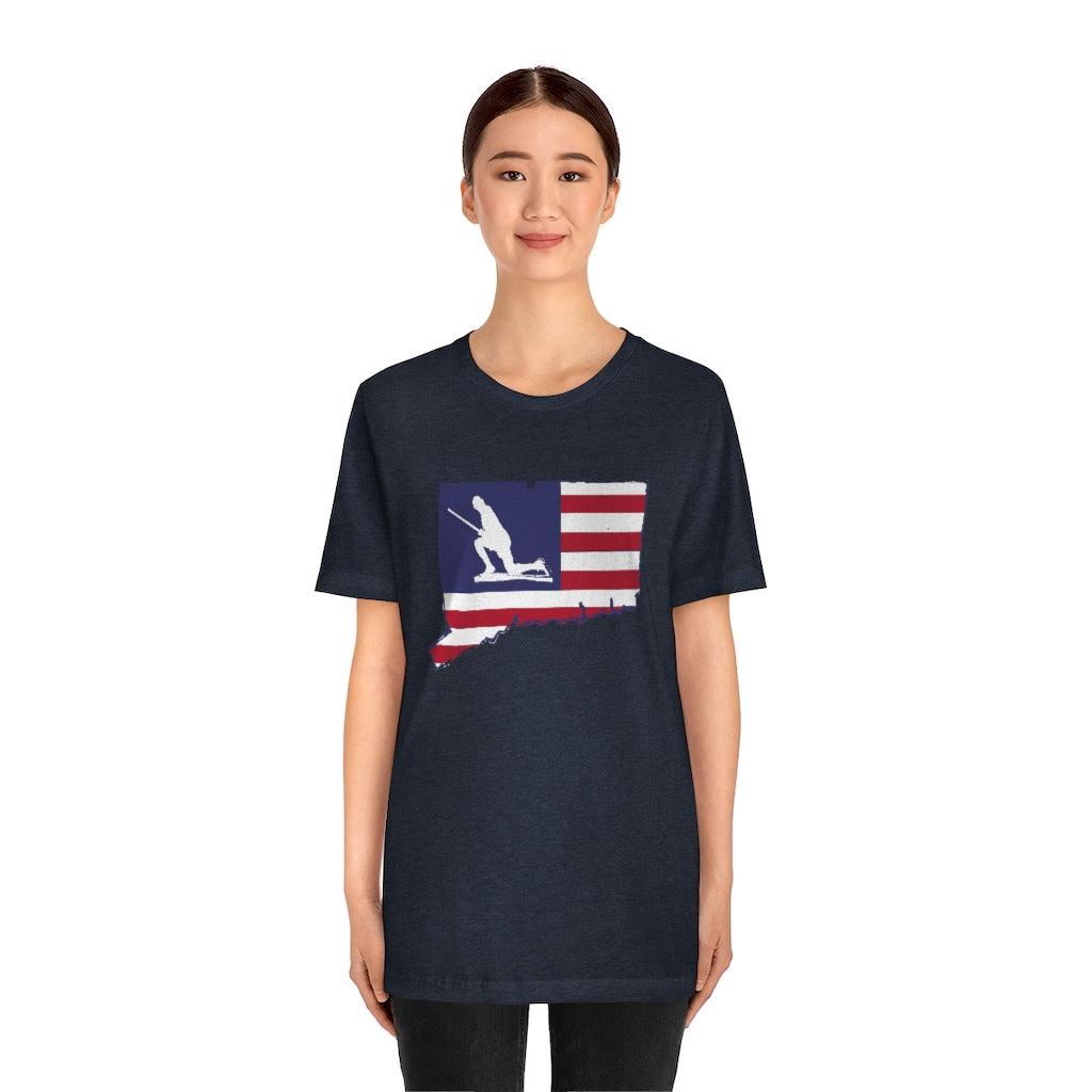 Minuteman Connecticut Flag Unisex Jersey Short Sleeve Tee