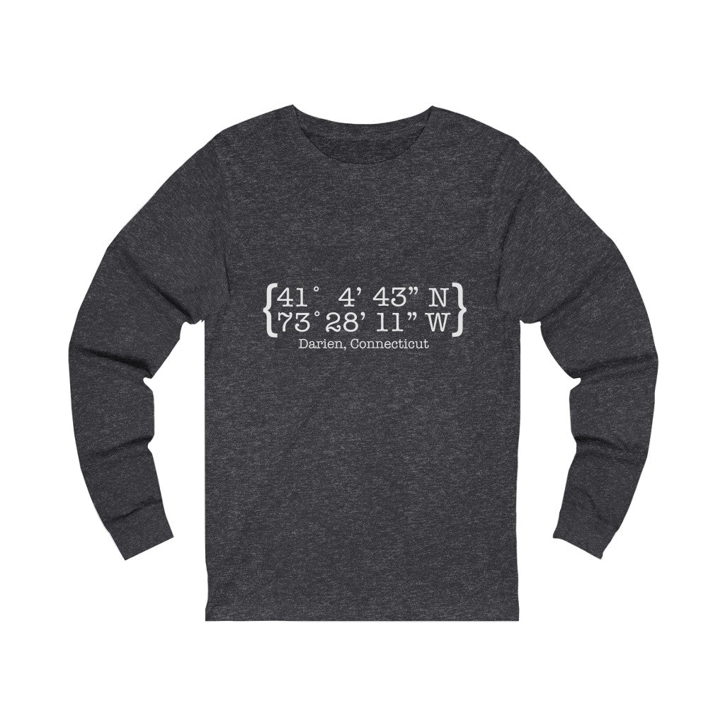 darien ct / connecticut long sleeve tee shirt