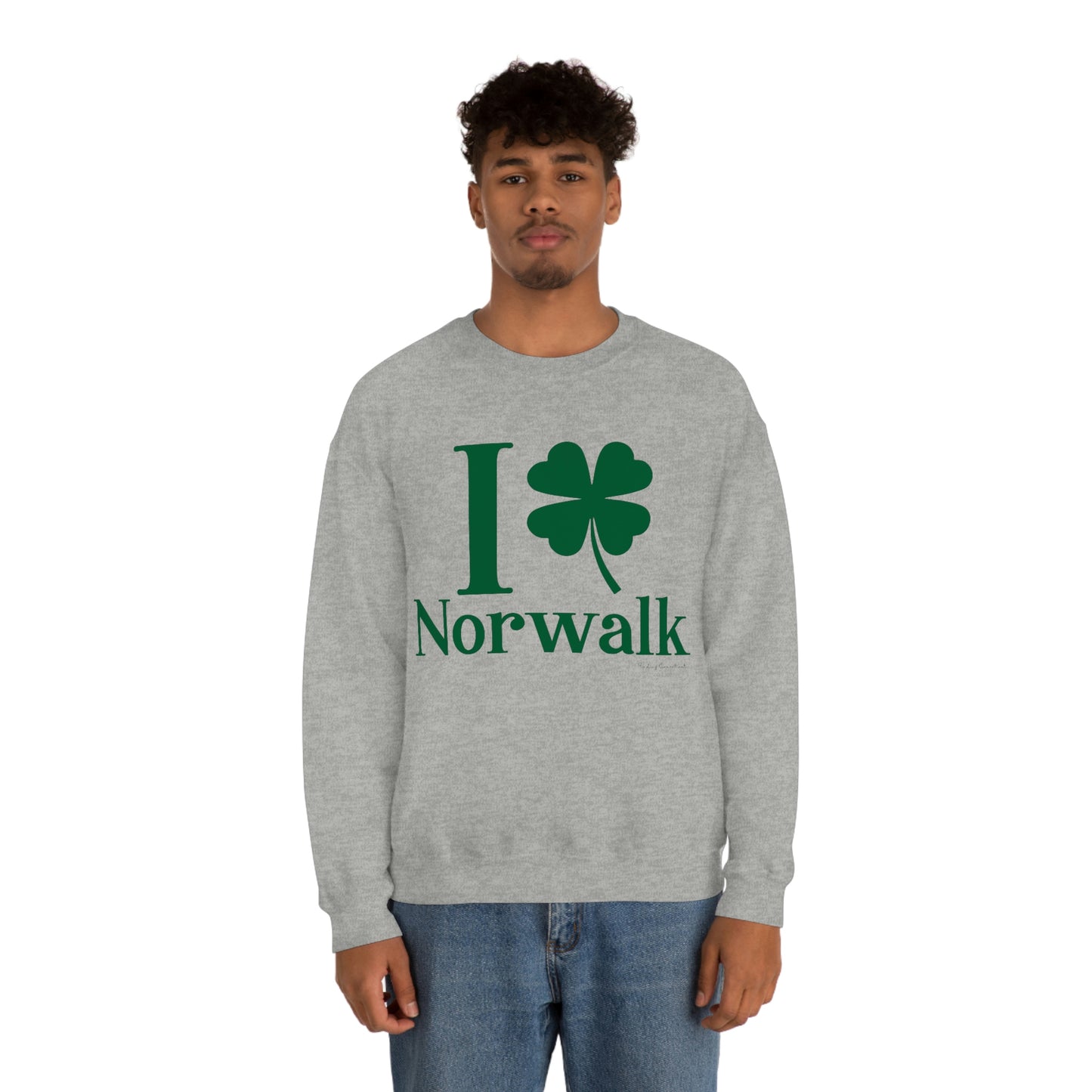 I Clover Norwalk (Green) Unisex Heavy Blend™ Crewneck Sweatshirt