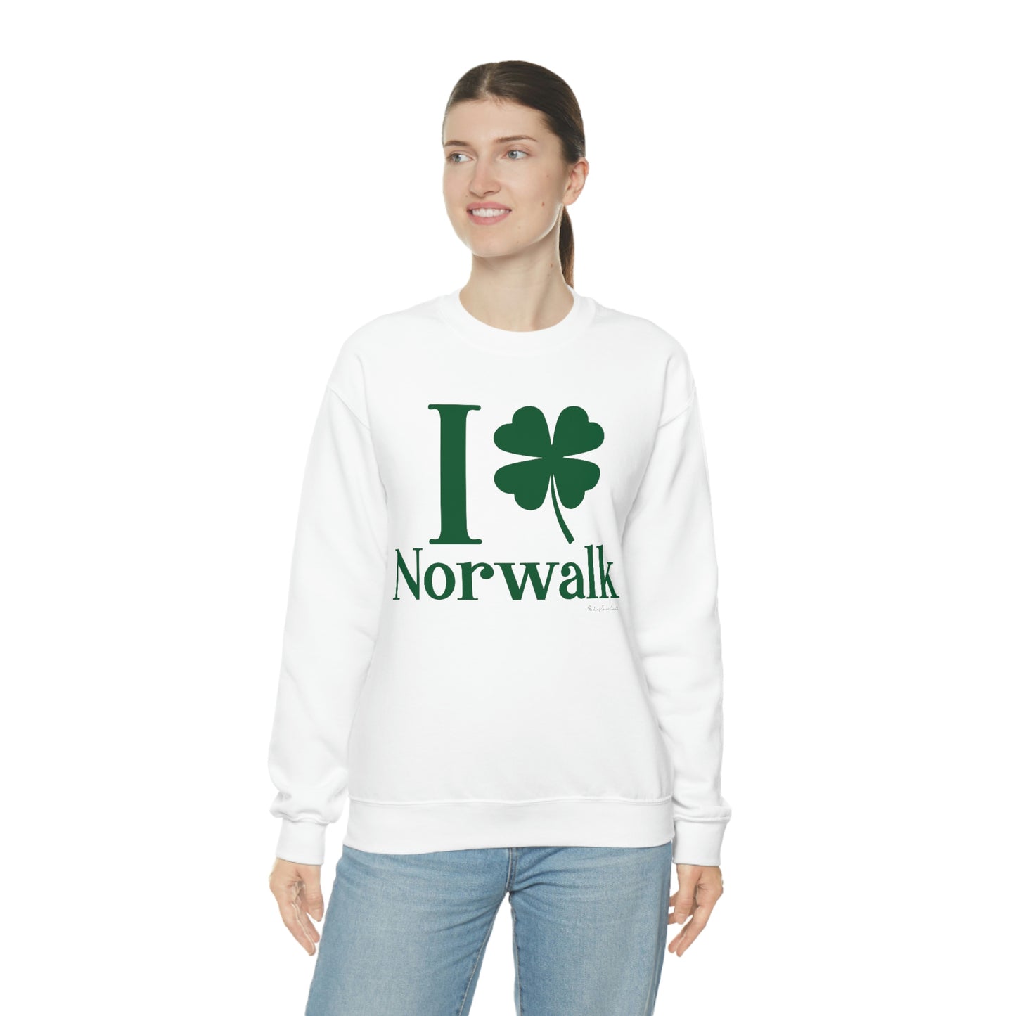 I Clover Norwalk (Green) Unisex Heavy Blend™ Crewneck Sweatshirt