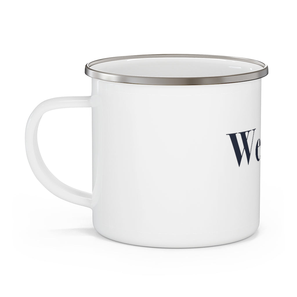 #thewestportlife Enamel Camping Mug Do you live the #thewestportlife? Living the #thewestportlife is a lifestyle and proudly show it off the world that your beach of choice is Compo Beach and you support the local lifestyle. Free USA shipping on all products. Proceeds of this collection goes to help grow Finding Westport and Finding Connecticut’s brand.