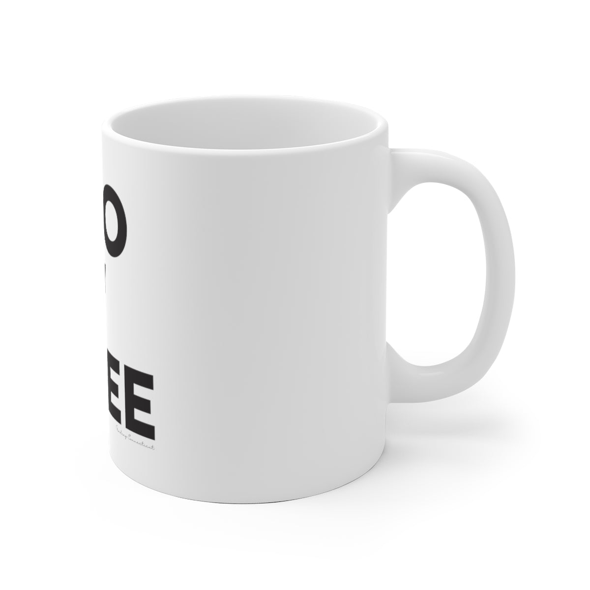 Two O' Three White Ceramic Mug