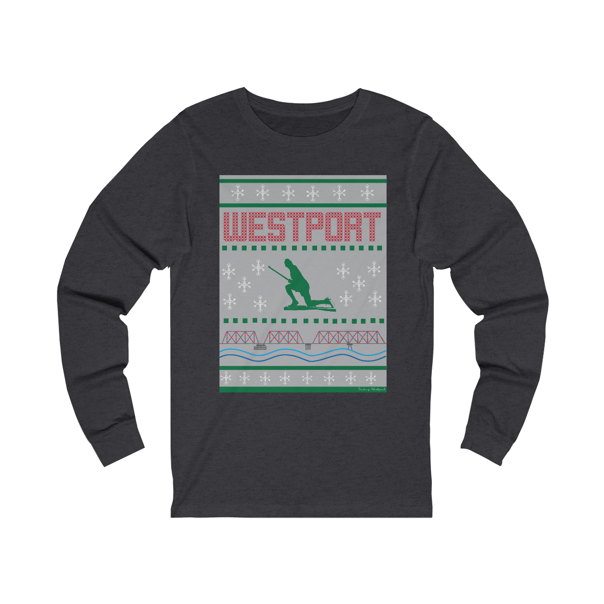 Westport Ugly Holiday Green / Red Unisex Jersey Long Sleeve Tee