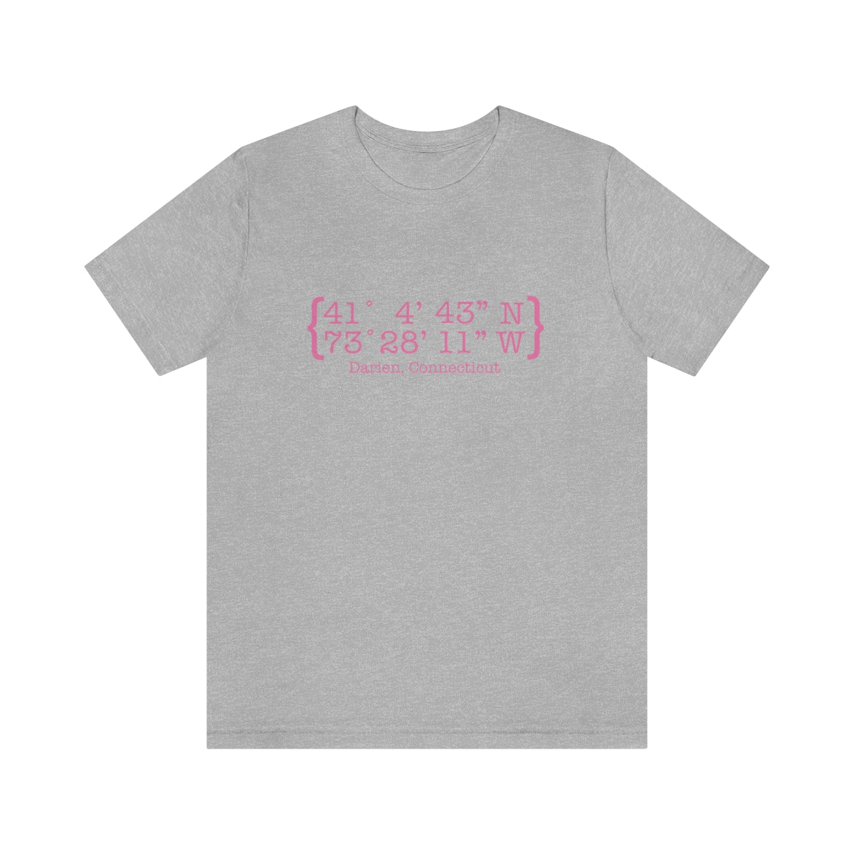 Darien Coordinates Unisex Jersey Short Sleeve Tee