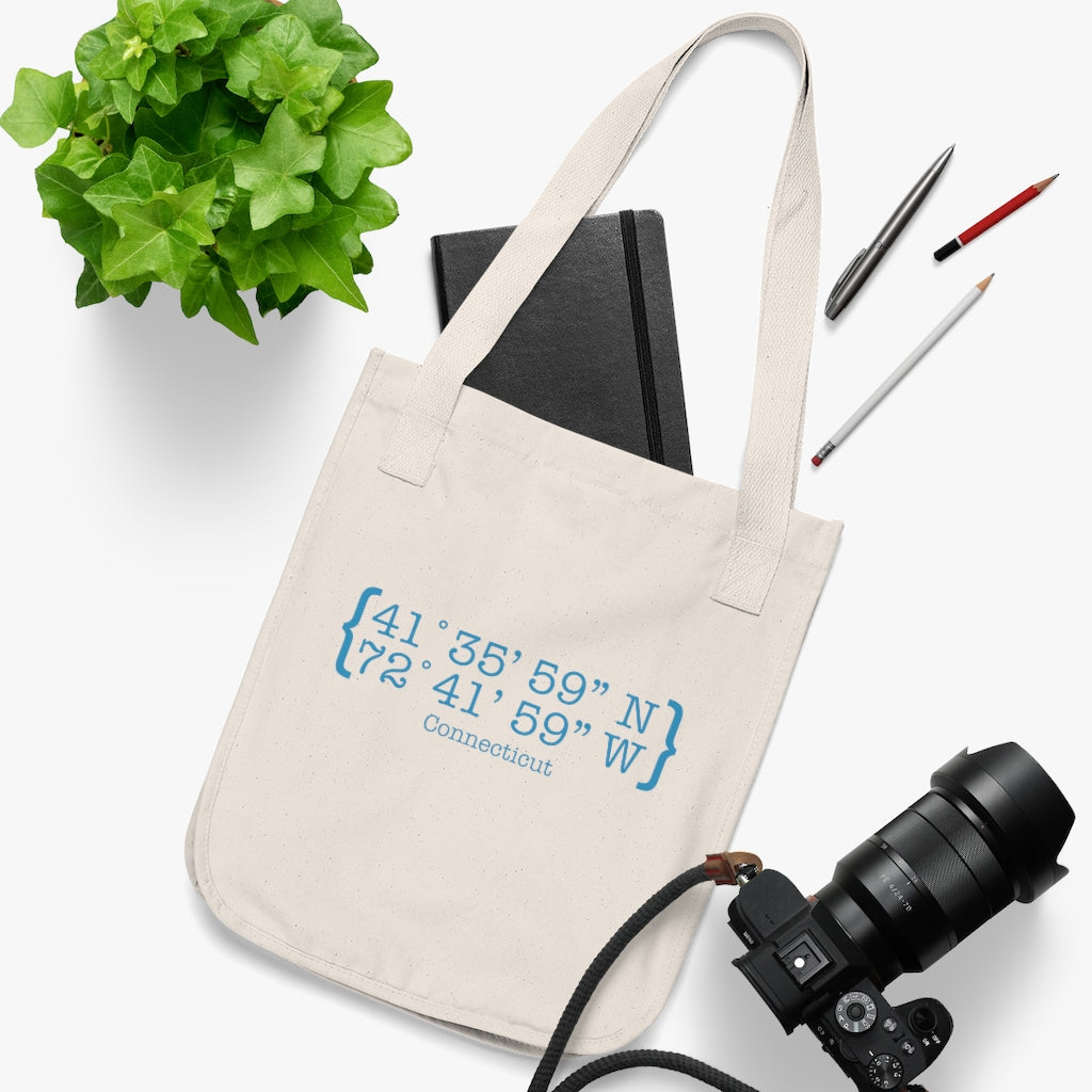 Connecticut Coordinates Organic Canvas Tote Bag