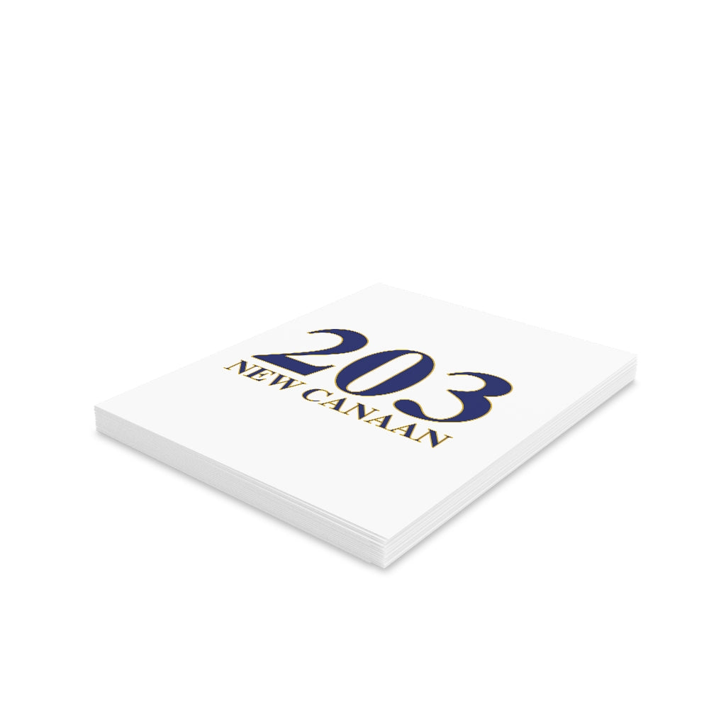 New Canaan 203 Connecticut Greeting Cards The 203 New Canaan Collection. Show off New Canaan and Connecticut at the same time. Colors were inspired by the Connecticut state flag. Proceeds help build Finding New Canaan and Finding Connecticut's brand.