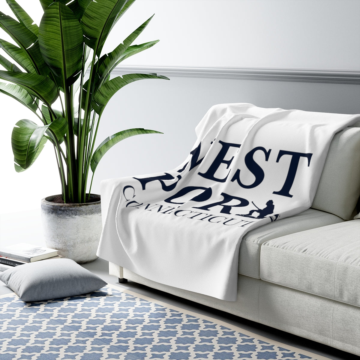 Westport Connecticut  Sherpa Fleece Blanket