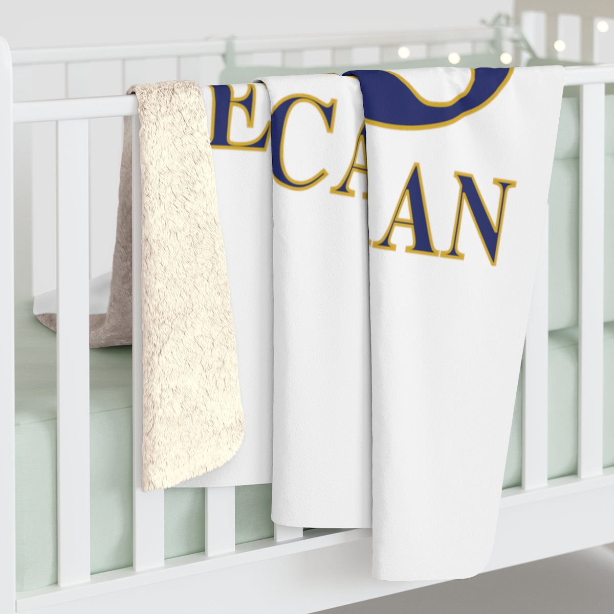 203 New Canaan Sherpa Fleece Blanket The 203 New Canaan Collection. Show off New Canaan and Connecticut at the same time. Colors were inspired by the Connecticut state flag. Proceeds help build Finding New Canaan and Finding Connecticut's brand.