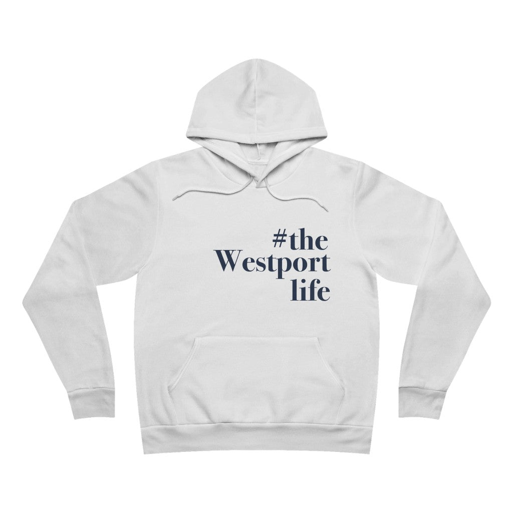 #thewestportlife Unisex Sponge Fleece Pullover Hoodie Do you live the #thewestportlife? Living the #thewestportlife is a lifestyle and proudly show it off the world that your beach of choice is Compo Beach and you support the local lifestyle. Free USA shipping on all products. Proceeds of this collection goes to help grow Finding Westport and Finding Connecticut’s brand.