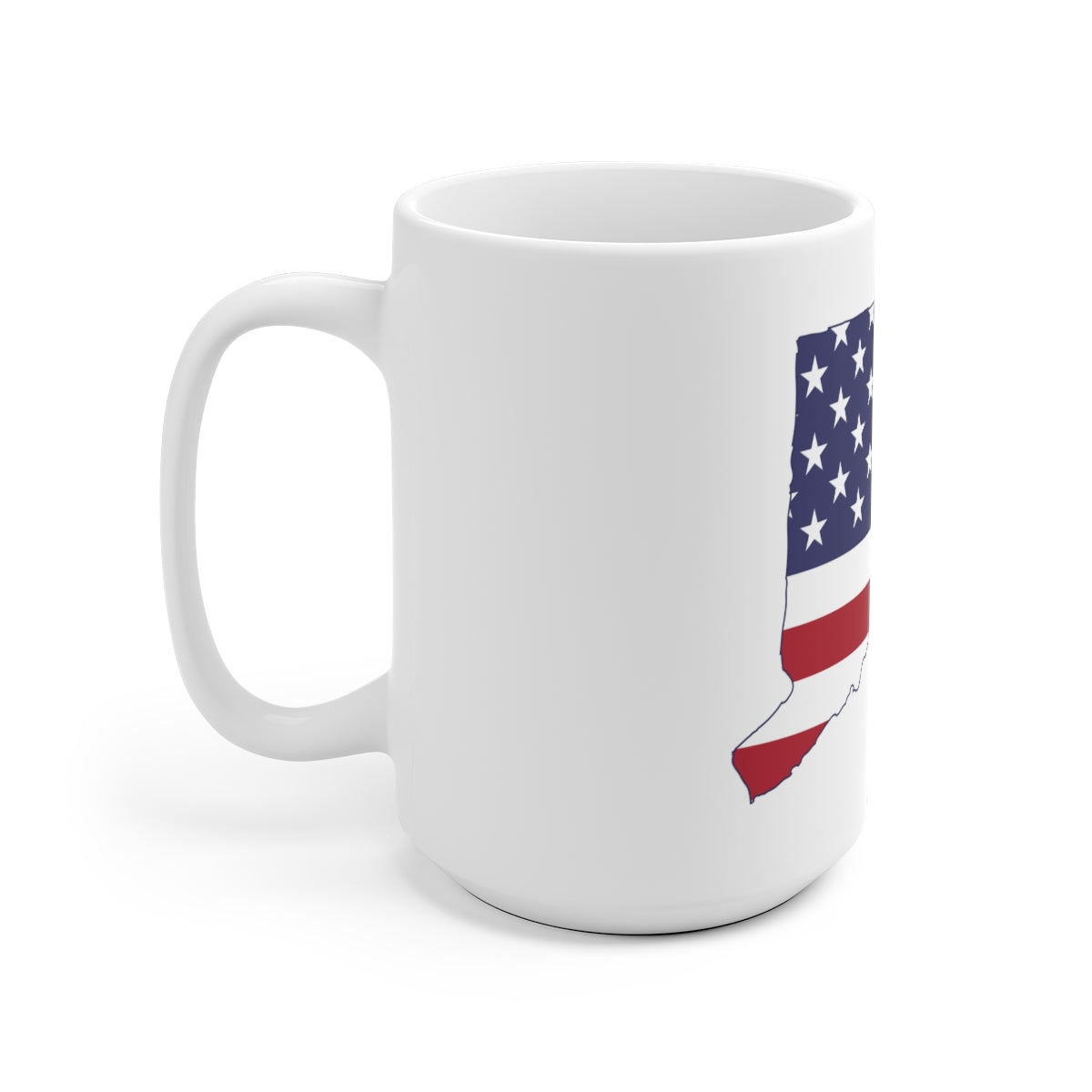 Connecticut American Flag White Ceramic Mug