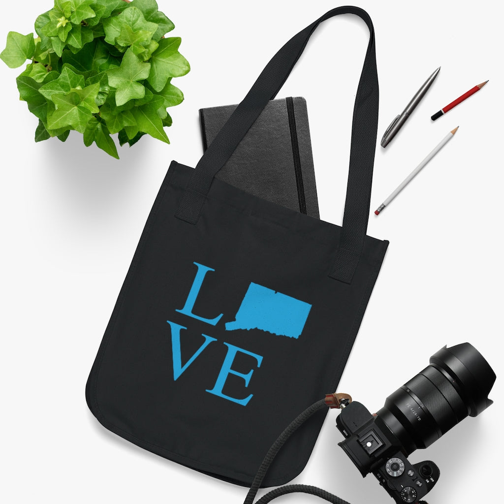 Connecticut Love Organic Canvas Tote Bag
