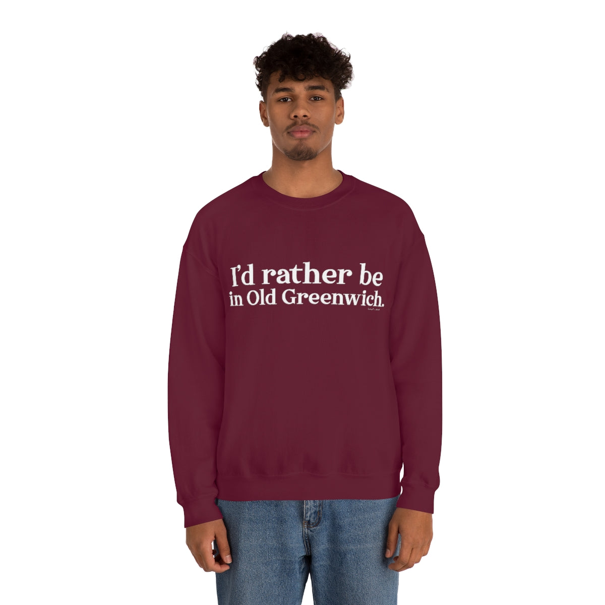 I'd rather be in Old Greenwich. Unisex Heavy Blend™ Crewneck Sweatshirt