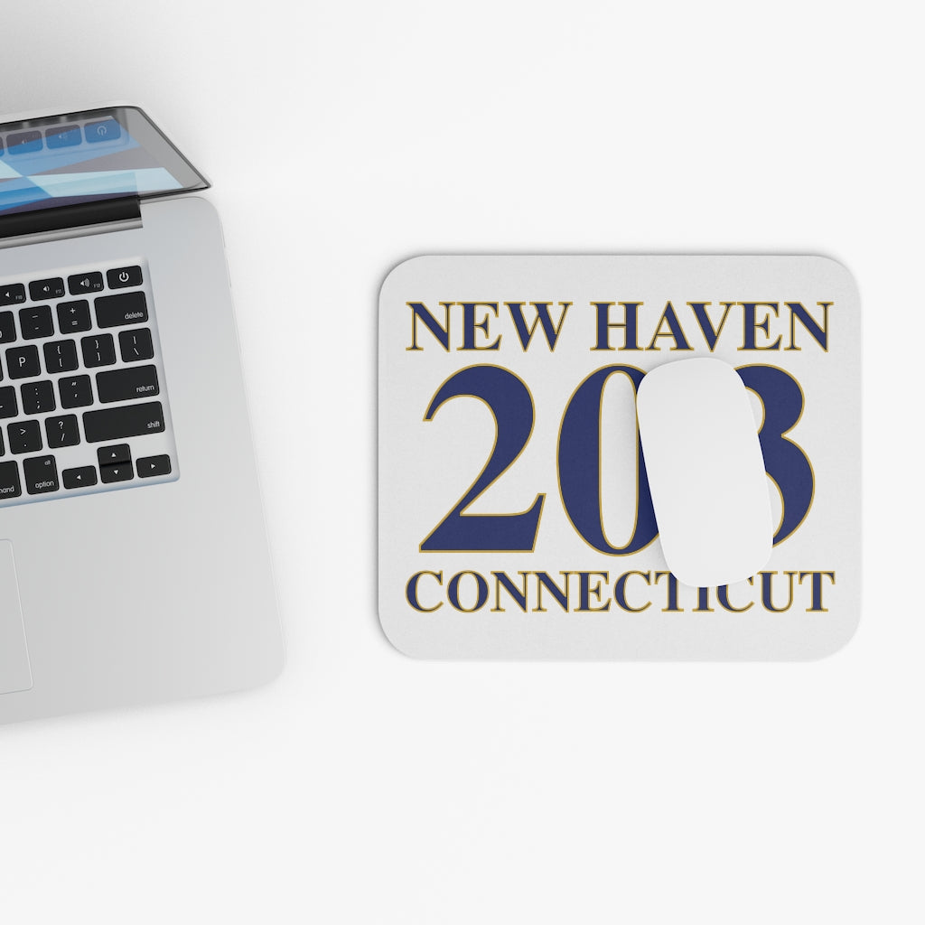 New Haven 203 Connecticut Mouse Pad New Haven 203 Collection. Inspired by the Connecticut flag and the 203! Show off for your pride for Connecticut and Hartford! Proceeds of this collection go to help build Finding Connecticut’s website and brand. • Free USA shipping Click here to go to our home page