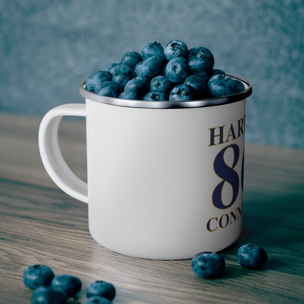 Hartford 860 Connecticut Enamel Camping Mug 860 Hartford Collection. Inspired by the Connecticut flag and the 860! Show off for your pride for Connecticut and Hartford! Proceeds of this collection go to help build Finding Connecticut’s website and brand. • Free USA shipping Click here to go to our home page