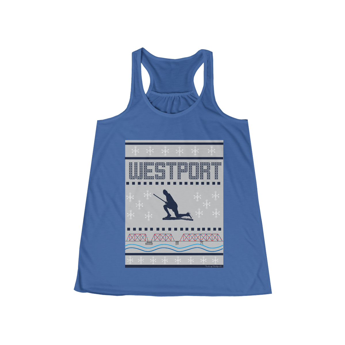 westport ct / connecticut ugly christmas sweater womens tank top shirt