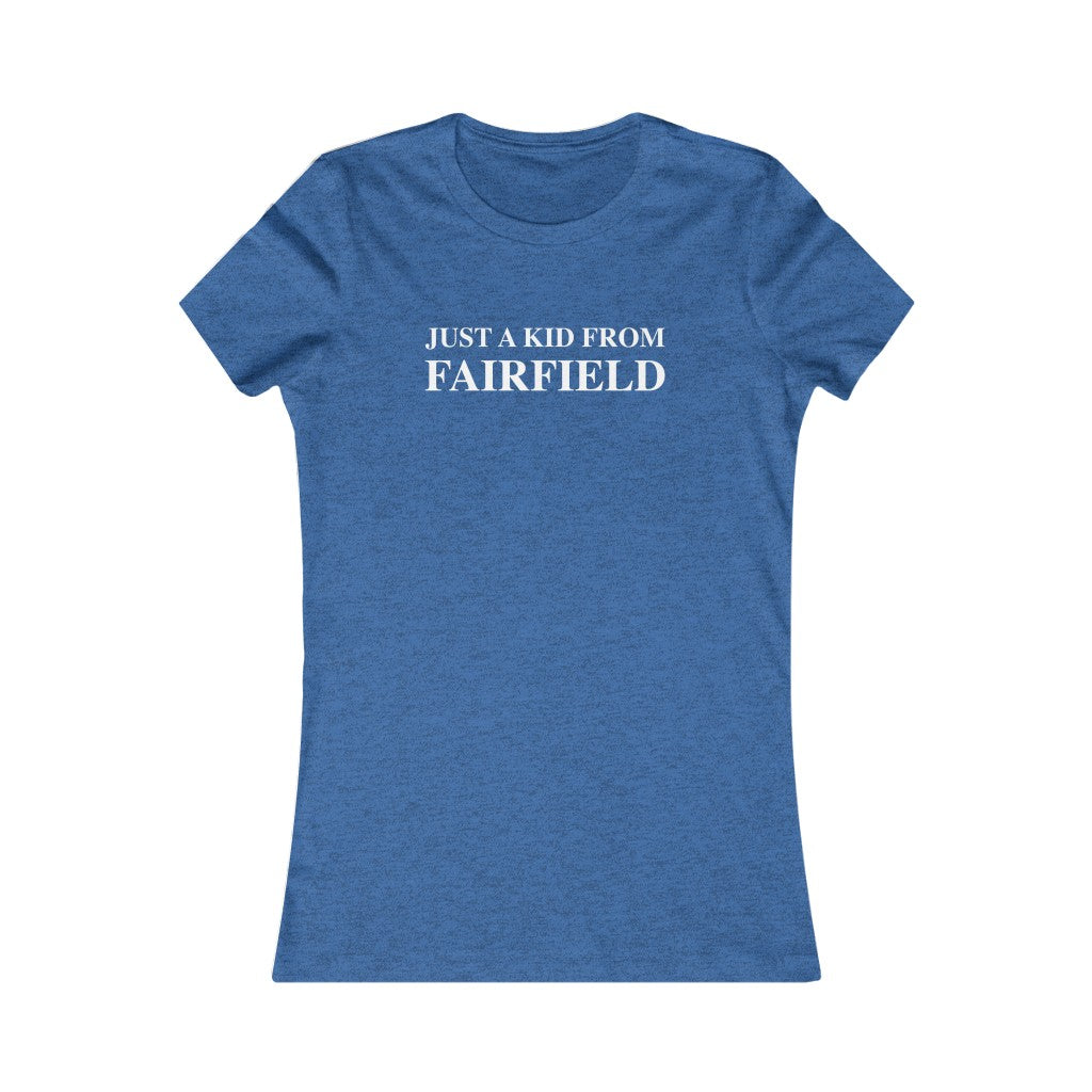 just a kid from fairfield ct / connecticut womens tee shirt