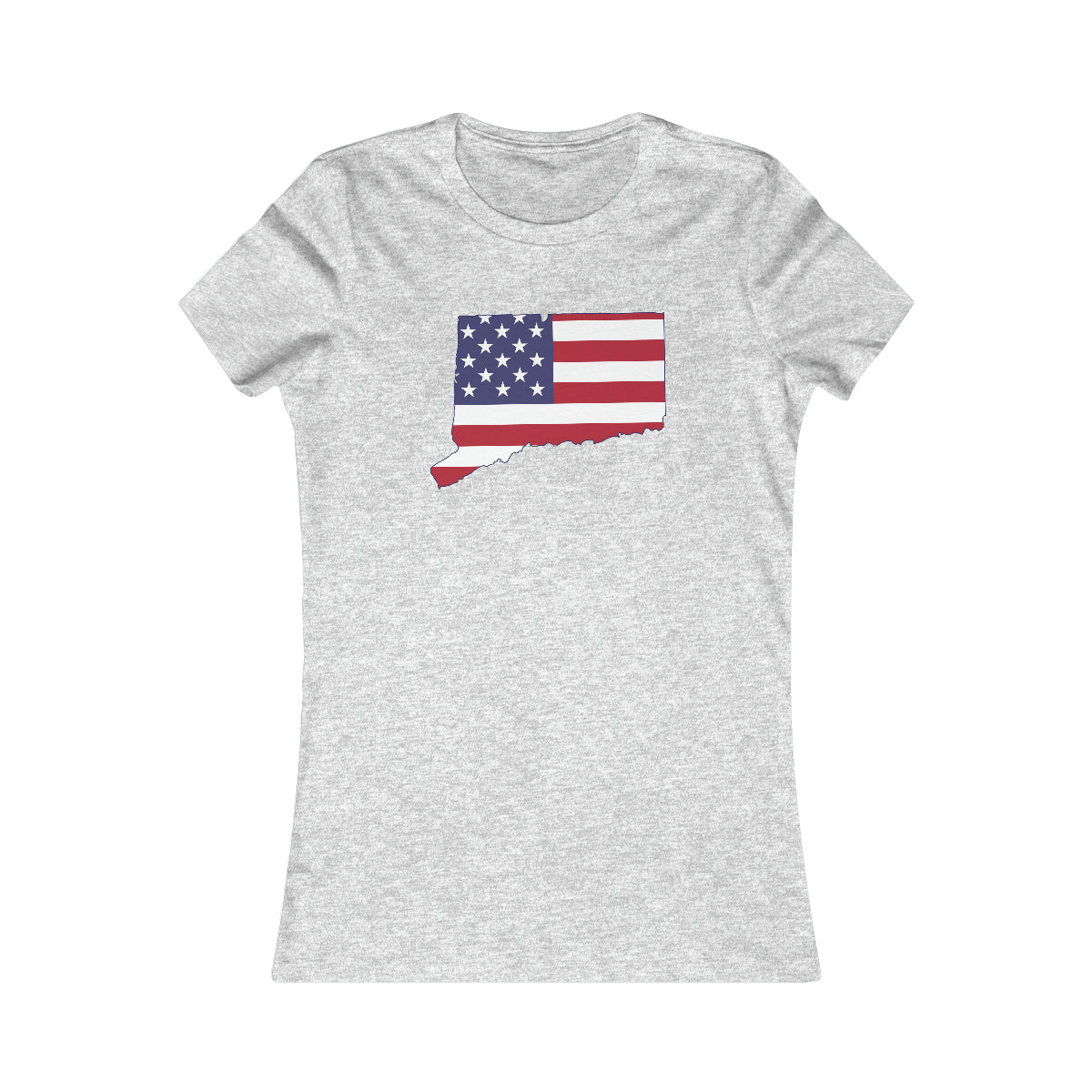 connecticut american flag womens tee shirt