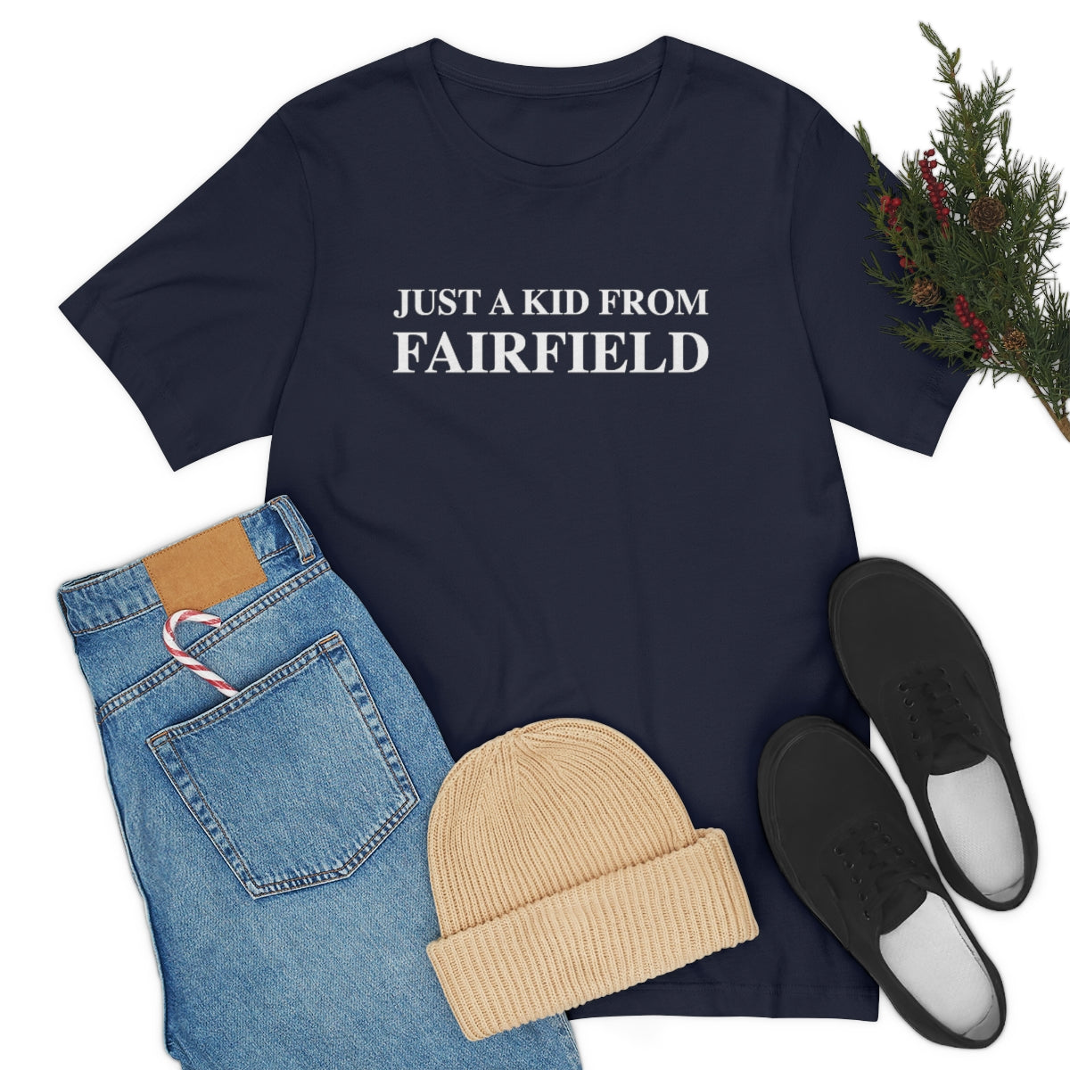 Just a kid from Fairfield Unisex Jersey Short Sleeve Tee