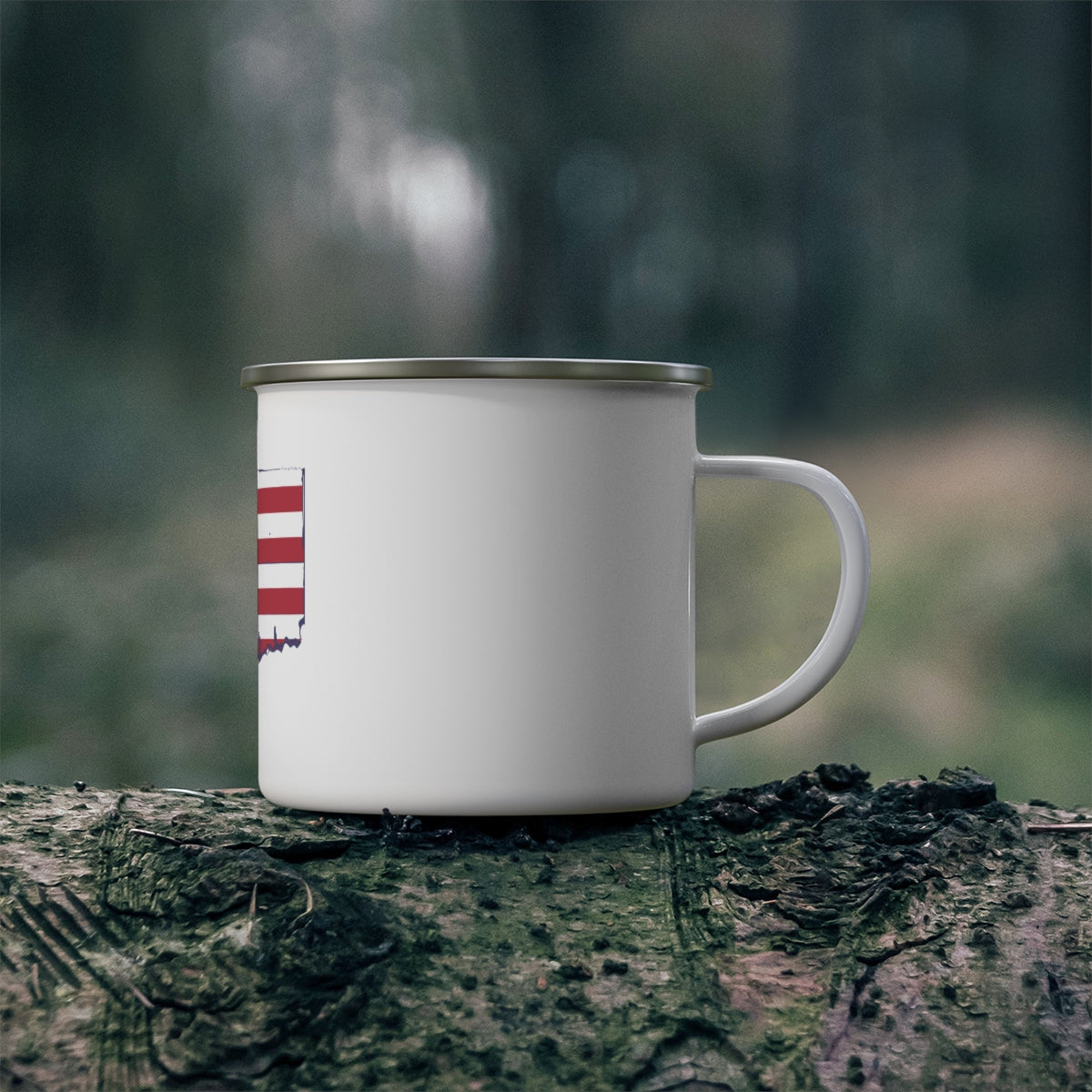 Minuteman Connecticut Flag Enamel Camping Mug