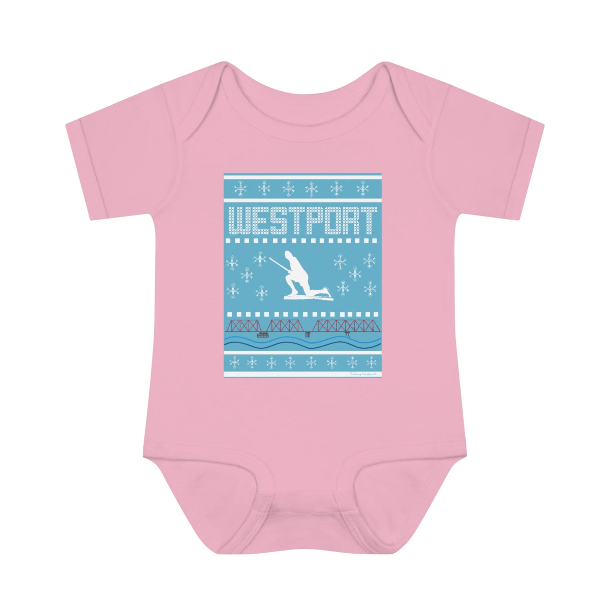 westport ct / connecticut ugly christmas sweater infant onesie