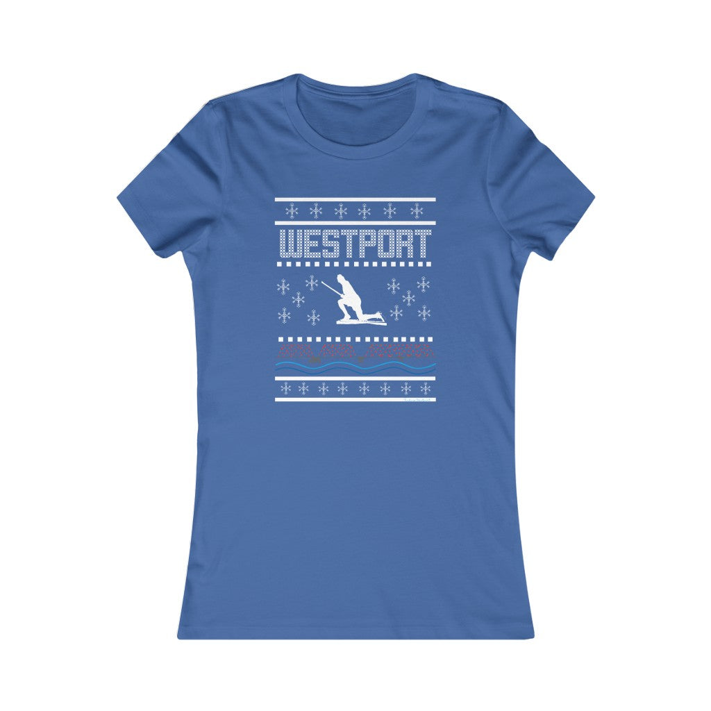 westport ct / connecticut ugly christmas sweater womens tee shirt