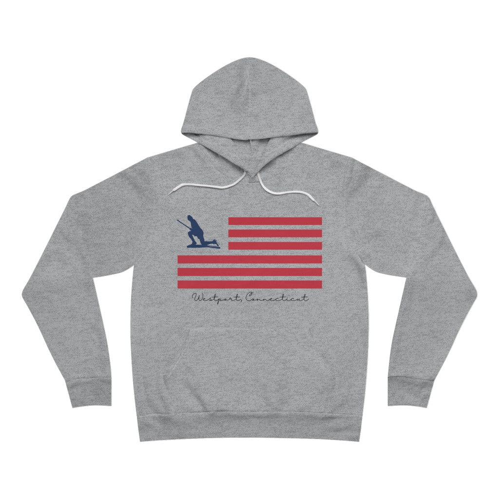 Minuteman Flag (front) Unisex Sponge Fleece Pullover Hoodie