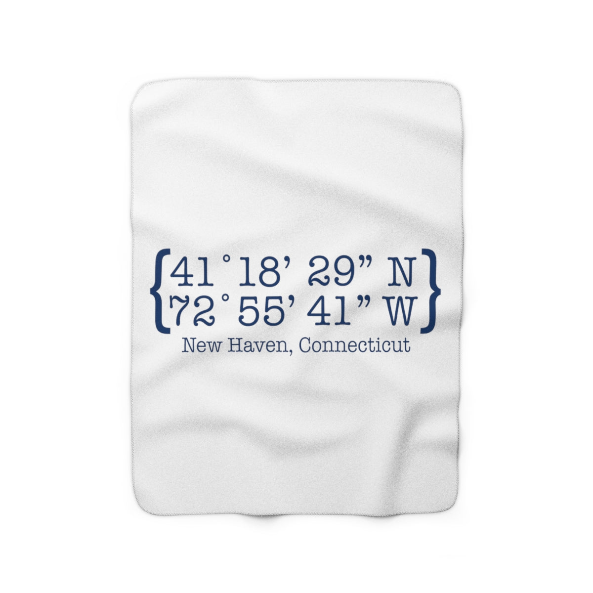 New Haven Coordinates Sherpa Fleece Blanket