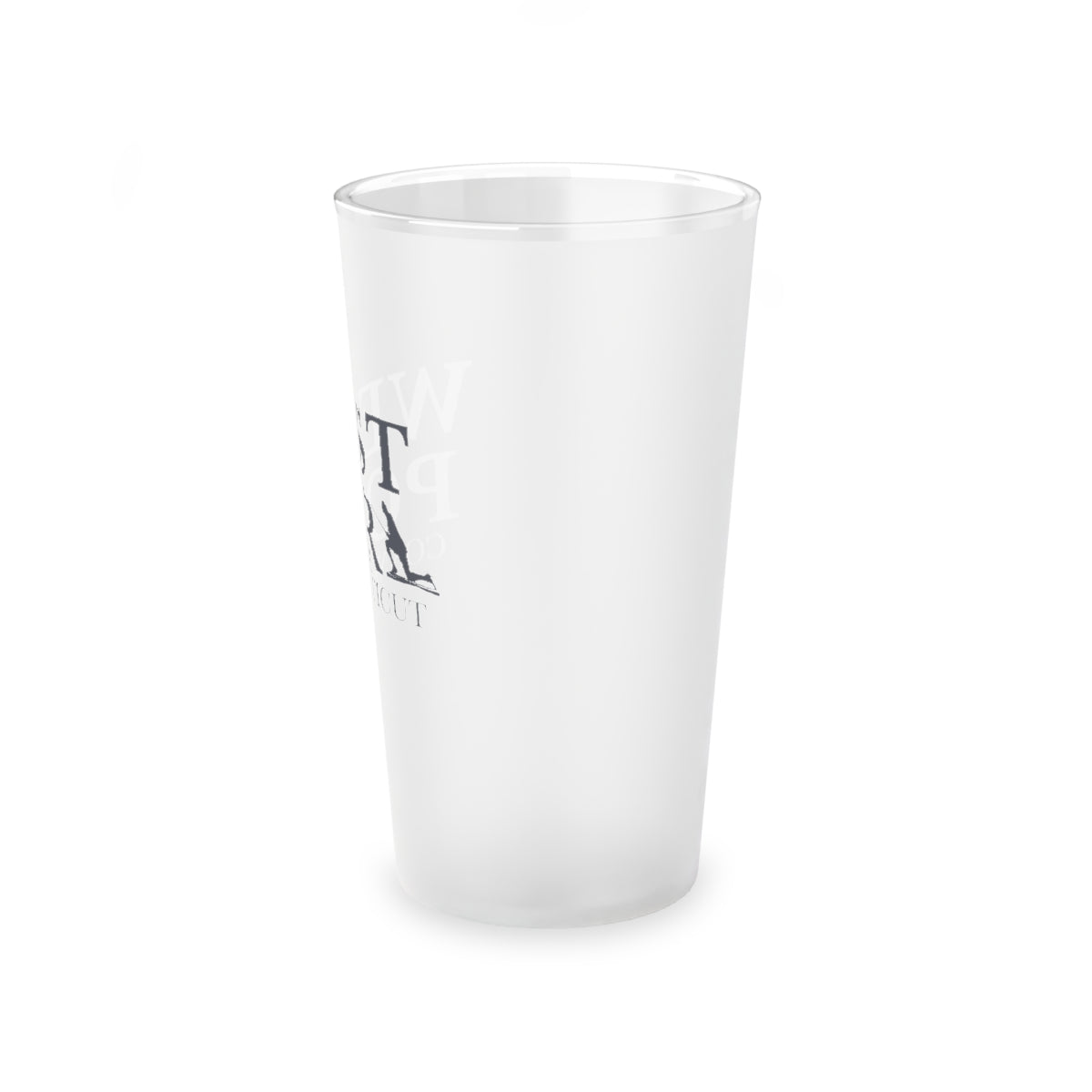Westport Connecticut  Frosted Pint Glass, 16 oz
