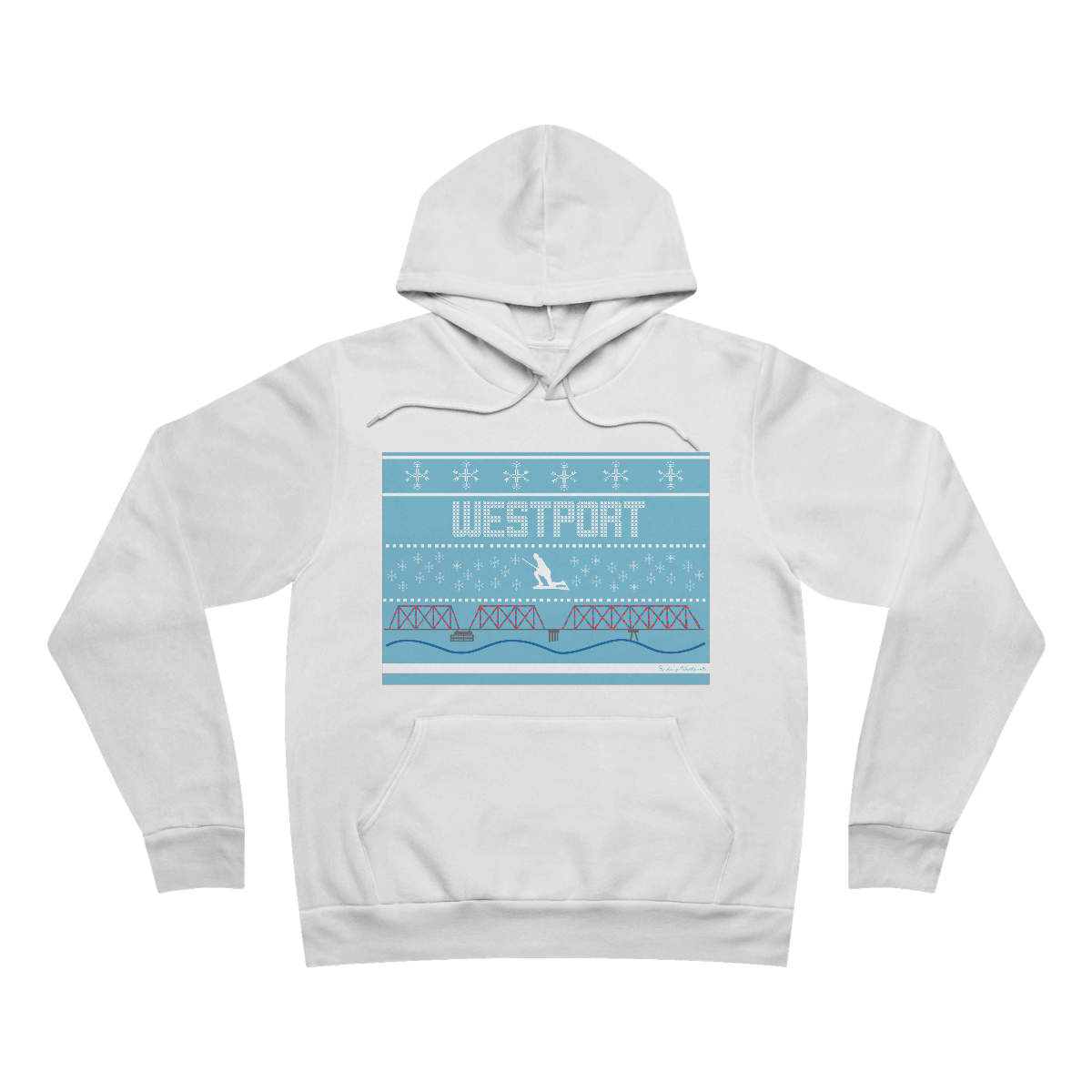 westport ct / connecticut ugly christmas sweater hooded sweatshirt hoodie