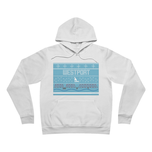 westport ct / connecticut ugly christmas sweater hooded sweatshirt hoodie