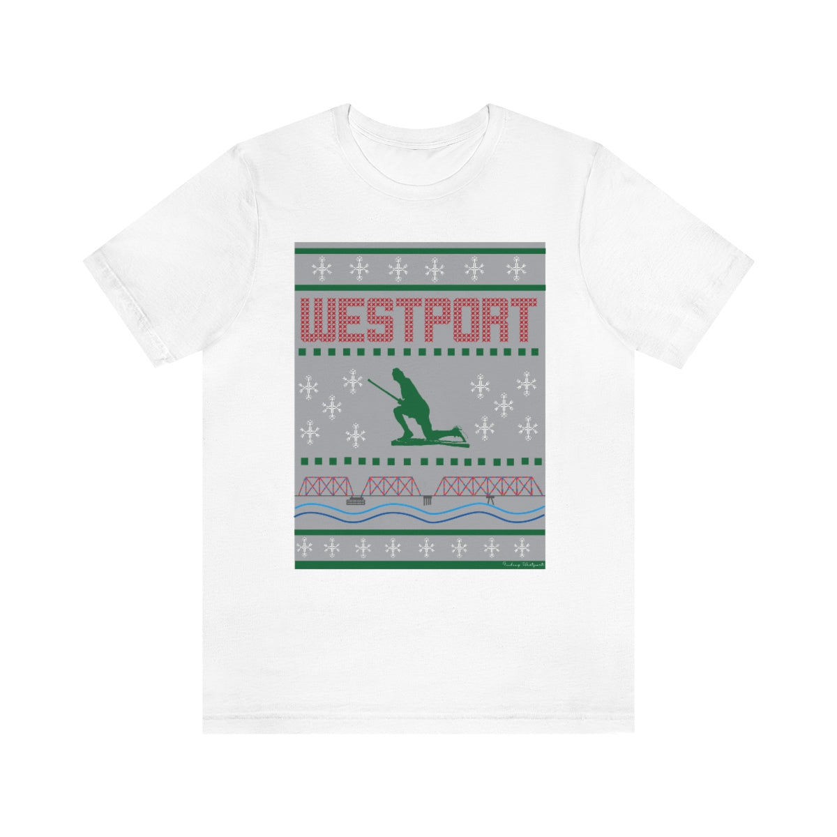 westport ct / connecticut ugly christmas sweater tee shirt