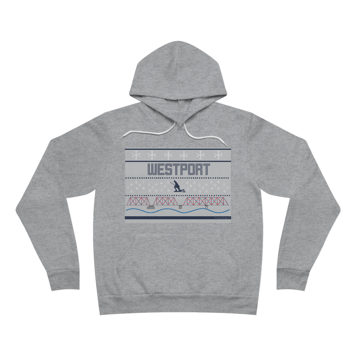 westport ct / connecticut ugly christmas sweater hooded sweatshirt hoodie