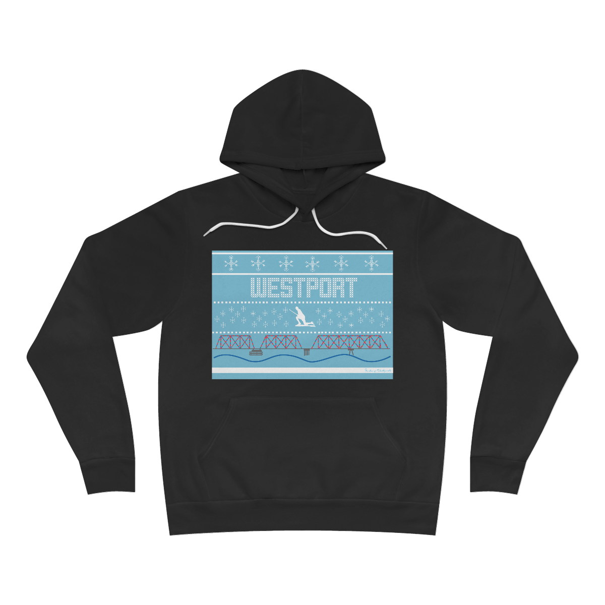 westport ct / connecticut ugly christmas sweater hooded sweatshirt hoodie