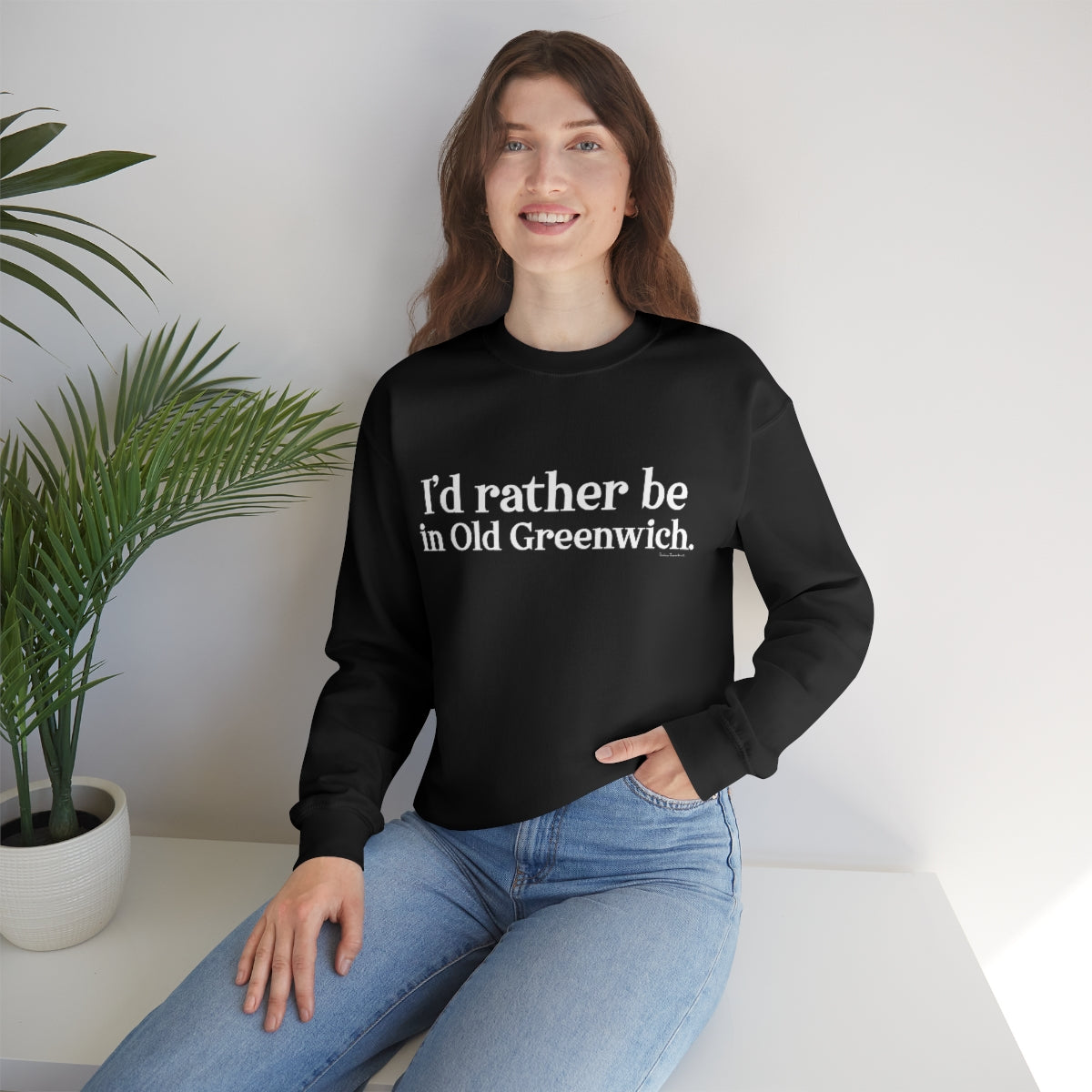I'd rather be in Old Greenwich. Unisex Heavy Blend™ Crewneck Sweatshirt