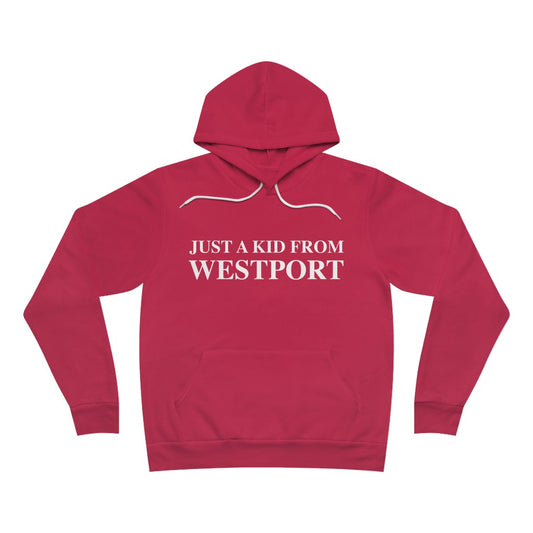just a kid from westport ct / connecticut hooded sweatshirt hoodie